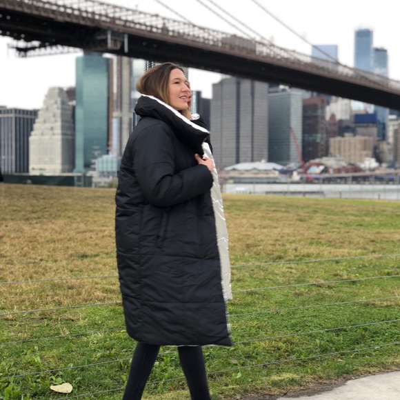 Super Warm Coat ❄️Reversible Metallic Black Super Warm Puffer Coat - Picture 5 of 9